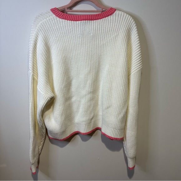 NWT XOKR kerri rosenthal pink heart sweater size extra large - Picture 5 of 5